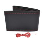 Amio - ΚΑΛΥΜΜΑ ΤΙΜΟΝΙΟΥ ΑΥΤΟΚΙΝΗΤΟΥ ΡΑΦΤΟ 38-39cm ΑΠΟ ΛΕΙΟ ΑΟΣΜΟ ΤΕΧΝΟΔΕΡΜΑ ΜΑΥΡΟ ΜΕ ΚΟΚΚΙΝΗ ΡΑΦΗ - 1 ΤΕΜ. (OTDK103/AM)