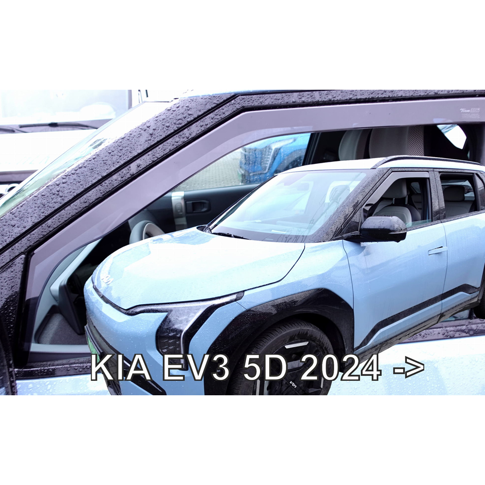 ΑΝΕΜ.21002_1 ΑΝΕΜΟΘΡΑΥΣΤΕΣ ΓΙΑ KIA EV3 5D 2024+ ΖΕΥΓΑΡΙ ΑΠΟ ΕΥΚΑΜΠΤΟ ΦΙΜΕ ΠΛΑΣΤΙΚΟ HEKO - 2 ΤΕΜ - Image 1
