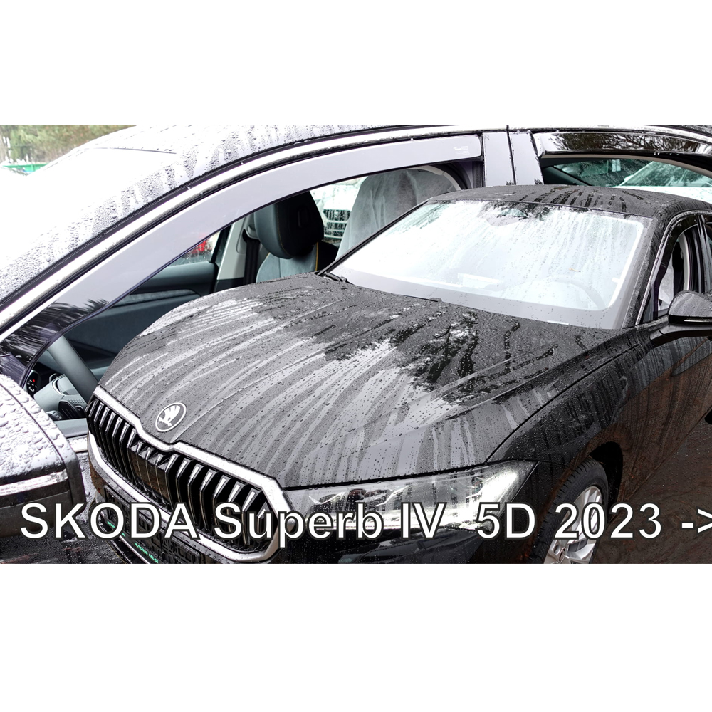 ΑΝΕΜ.SET28368_1 ΑΝΕΜΟΘΡΑΥΣΤΕΣ ΓΙΑ SKODA SUPERB IV 5D LIFTBACK 2023+ ΣΕΤ ΑΥΤΟΚΙΝΗΤΟΥ ΑΠΟ ΕΥΚΑΜΠΤΟ ΦΙΜΕ ΠΛΑΣΤΙΚΟ HEKO - 4 ΤΕΜ. - Image 1