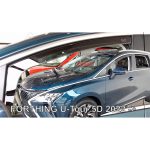ΑΝΕΜΟΘΡΑΥΣΤΕΣ ΓΙΑ FORTHING U-TOUR 5D 2022+ ΣΕΤ ΑΥΤΟΚΙΝΗΤΟΥ ΑΠΟ ΕΥΚΑΜΠΤΟ ΦΙΜΕ ΠΛΑΣΤΙΚΟ HEKO - 4 ΤΕΜ.