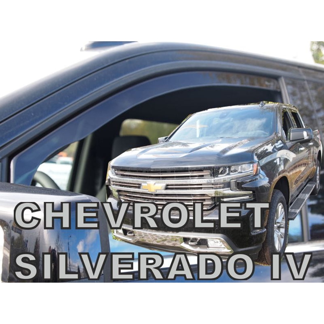 ΑΝΕΜ10550 ΑΝΕΜΟΘΡΑΥΣΤΕΣ ΓΙΑ CHEVROLET SILVERADO 4D 2019-2021 ΖΕΥΓΑΡΙ ΑΠΟ ΕΥΚΑΜΠΤΟ ΦΙΜΕ ΠΛΑΣΤΙΚΟ HEKO - 2 ΤΕΜ. - Image 1