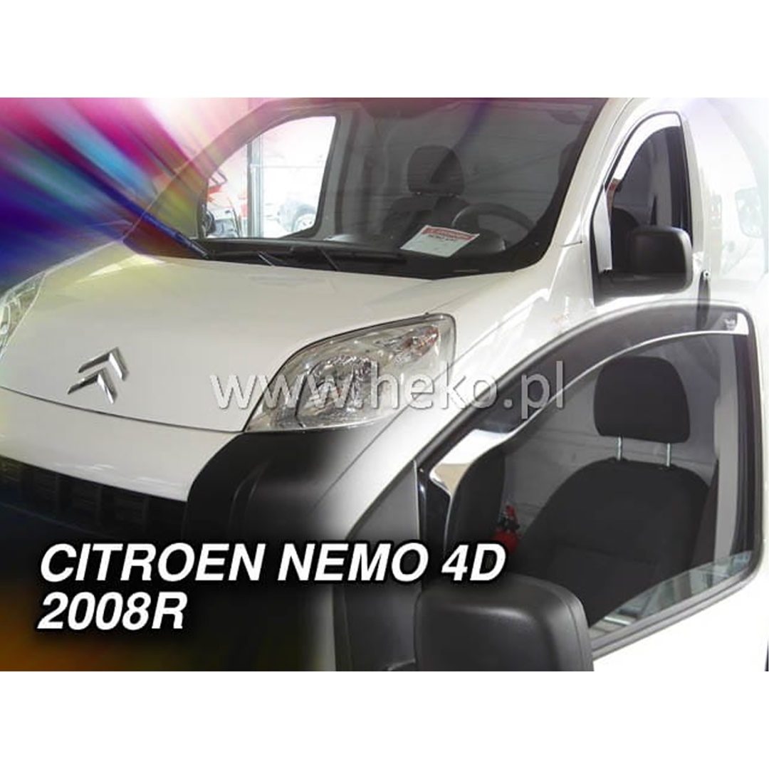 ΑΝΕΜ15160TRUCK-1 ΑΝΕΜΟΘΡΑΥΣΤΕΣ ΓΙΑ FIAT FIORINO / QUBO 4D/5D 2008-2020 / PEUGEOT BIPPER / CITROEN NEMO ΖΕΥΓΑΡΙ VAN ΑΠΟ ΕΥΚΑΜΠΤΟ ΦΙΜΕ ΠΛΑΣΤΙΚΟ HEKO - 2 ΤΕΜ. - Image 1