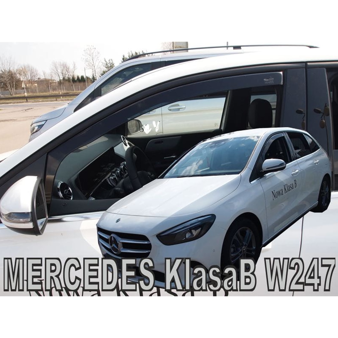 ΑΝΕΜ23613 ΑΝΕΜΟΘΡΑΥΣΤΕΣ ΓΙΑ MERCEDES B-KLAS W247 5D 2019+ ΖΕΥΓΑΡΙ ΑΠΟ ΕΥΚΑΜΠΤΟ ΦΙΜΕ ΠΛΑΣΤΙΚΟ HEKO - 2 ΤΕΜ. - Image 1