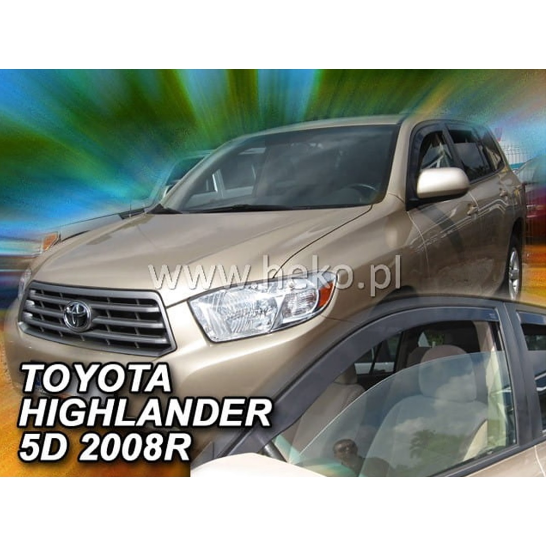 ΑΝΕΜ29619 ΑΝΕΜΟΘΡΑΥΣΤΕΣ ΓΙΑ TOYOTA HIGHLANDER 5D 2007+ ΖΕΥΓΑΡΙ ΑΥΤΟΚΙΝΗΤΟΥ ΑΠΟ ΕΥΚΑΜΠΤΟ ΦΙΜΕ ΠΛΑΣΤΙΚΟ HEKO - 2 ΤΕΜ. - Image 1