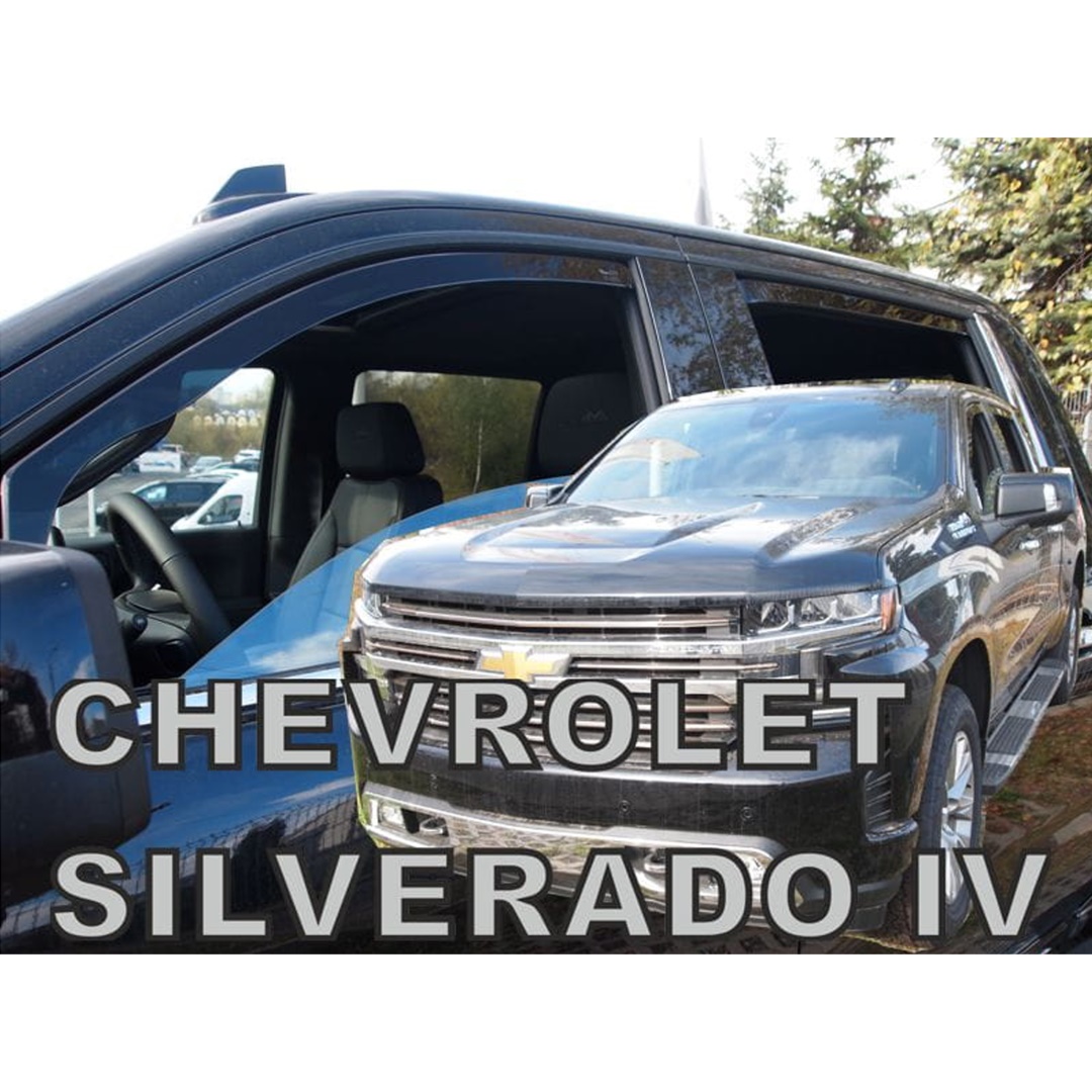 ΑΝΕΜSET10551 ΑΝΕΜΟΘΡΑΥΣΤΕΣ ΓΙΑ CHEVROLET SILVERADO 4D 2019+ ΣΕΤ ΑΥΤΟΚΙΝΗΤΟΥ ΑΠΟ ΕΥΚΑΜΠΤΟ ΦΙΜΕ ΠΛΑΣΤΙΚΟ HEKO - 4 ΤΕΜ. - Image 1